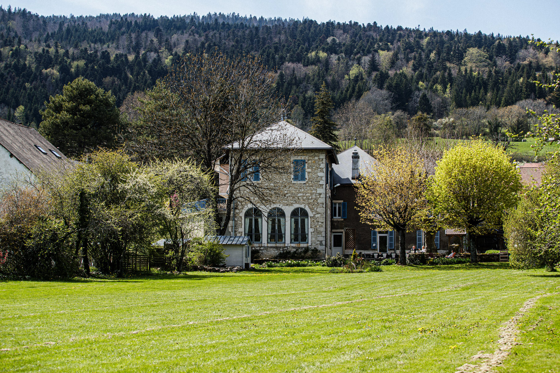 vue du parc, gite de groupe Val d'Orey