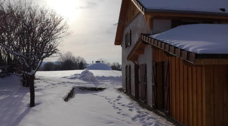 Couché de soleil sous la neige 