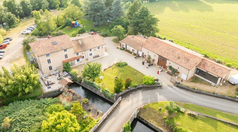 Le Moulin de Trancart vu du ciel.