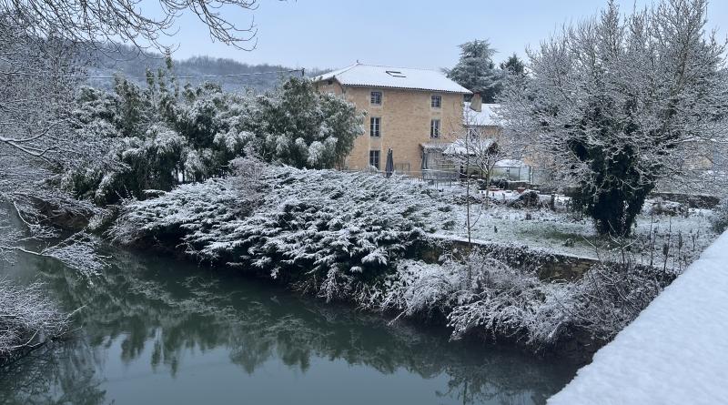 Le Moulin de Trancart sous la neige.