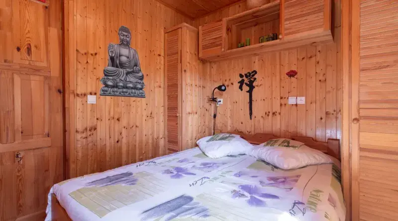 Chambre lit double chalet Japon