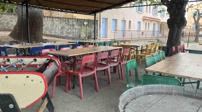 Terrasse colorée